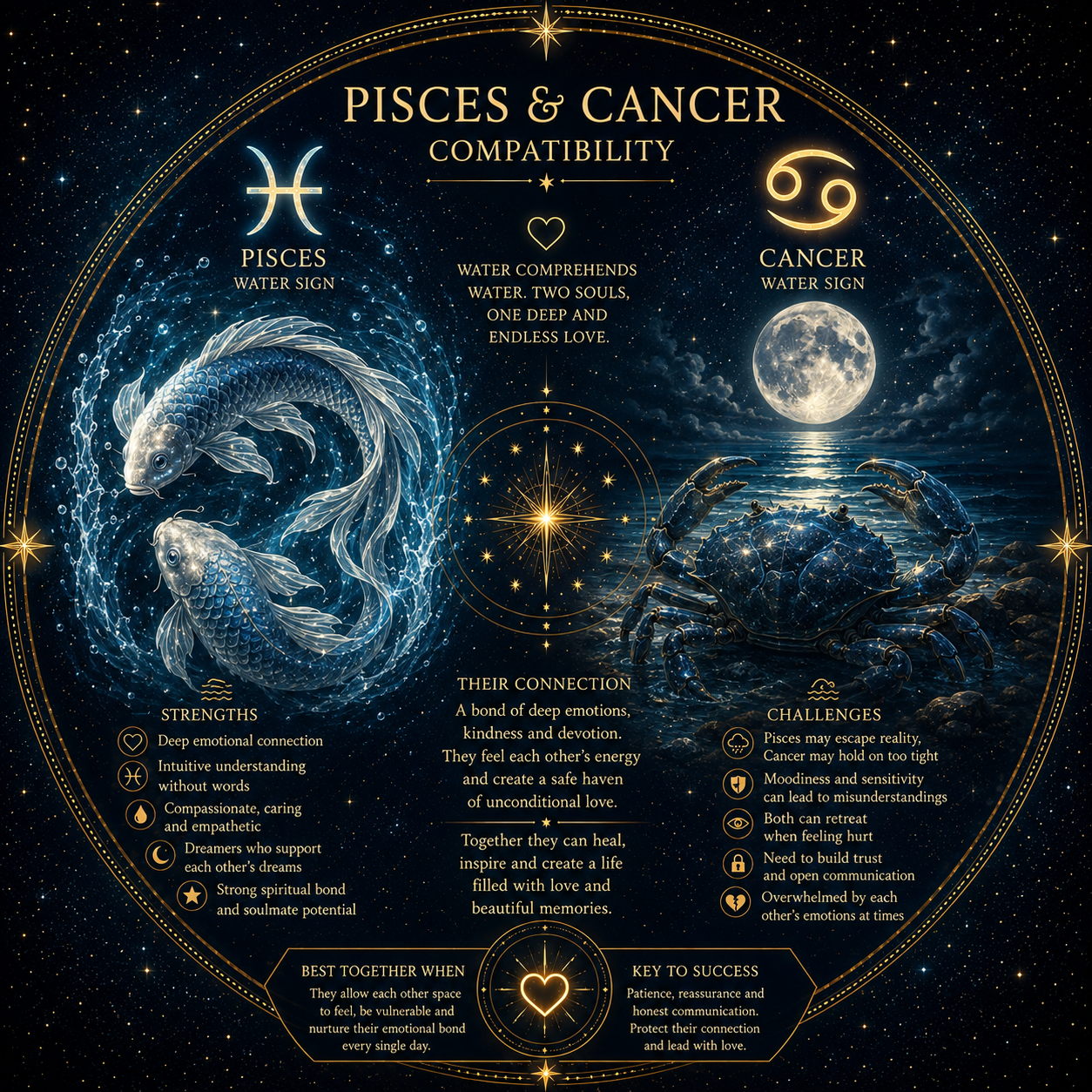 Pisces and Cancer Compatibility